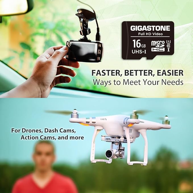 GIGASTONE 16GB Micro SD Card 5-Pack, FHD Video, Surveillance Security Cam - Image 5