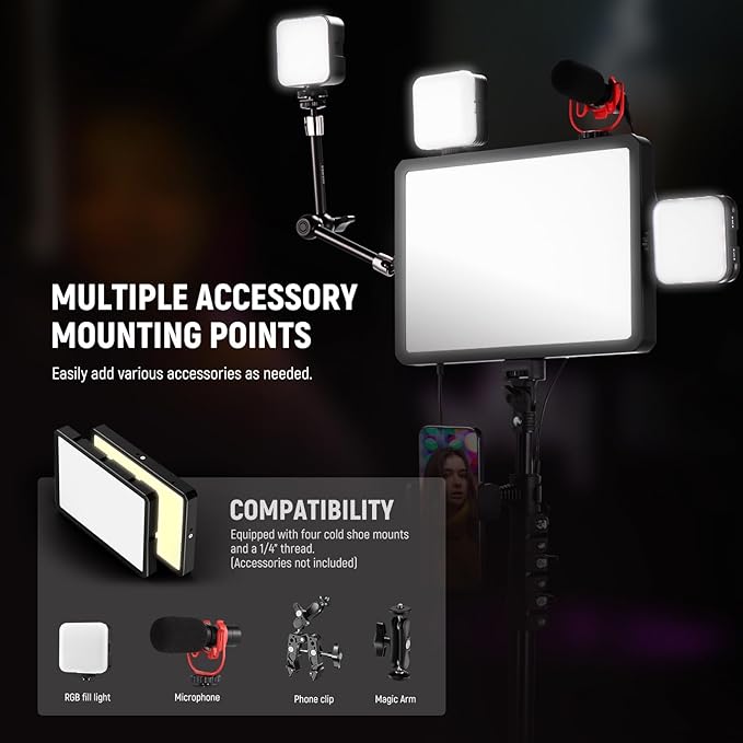 NEEWER Basics 2Pcs LED Video Light Panel - Image 5