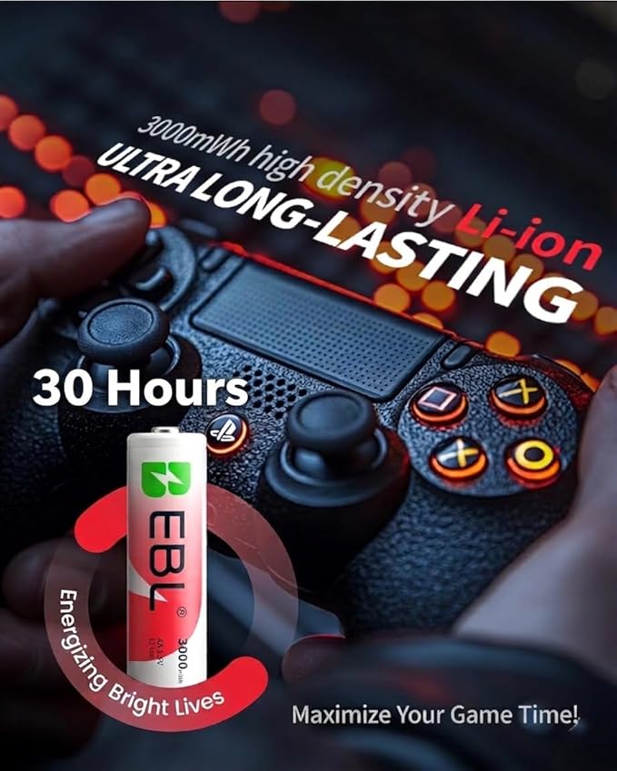 EBL Rechargeable AA Batteries Lithium - Image 3