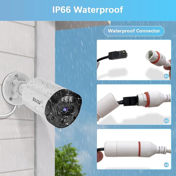 【130°Ultra Wide-Angle】 Outdoor Wired Security Camera System, Home Video - Image 7