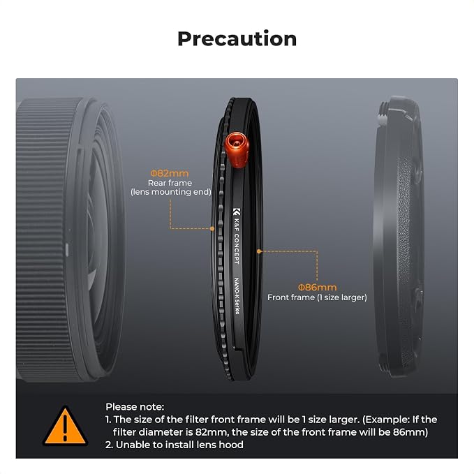 K&F CONCEPT 49mm Black Diffusion Mist Effect 1/4 & Variable ND2-32 & Circular - Image 7