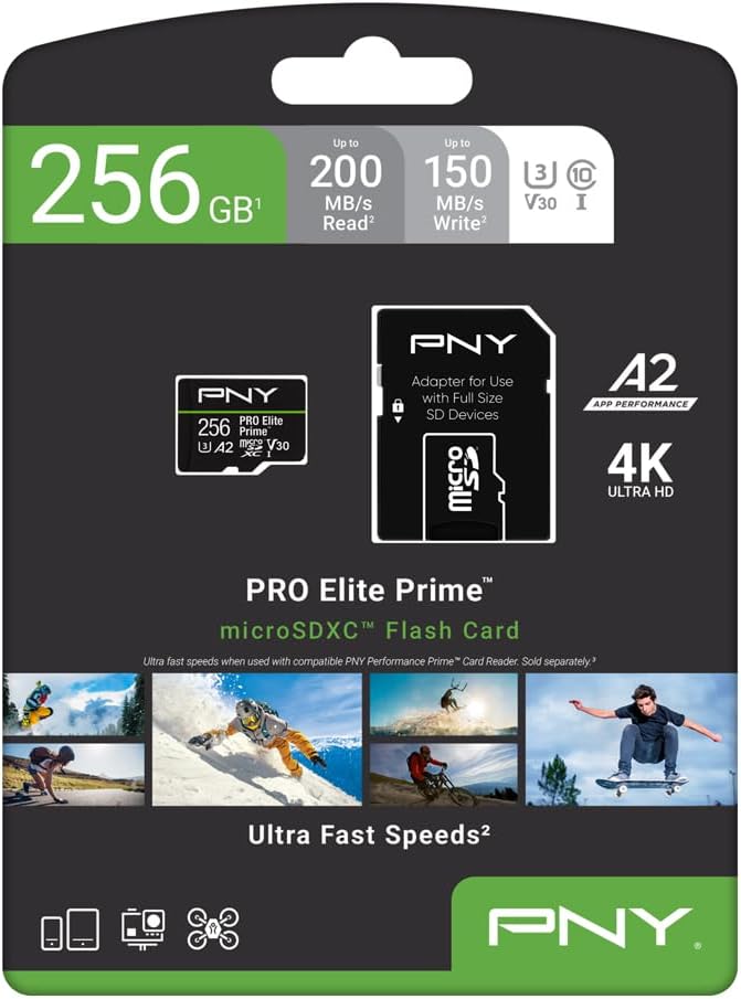PNY 256GB PRO Elite Prime™ C10 U3 V30 A2 microSDXC Flash Memory Card – - Image 12