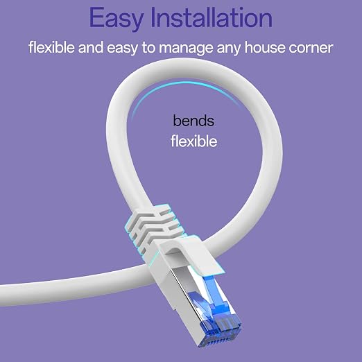 Cat8 Ethernet Cable 50 FT Indoor & Outdoor, Ethernet Cable High Speed 40Gbps - Image 5