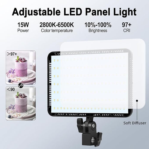 12" LED Video Light Kit, Streaming Lighting - Image 2