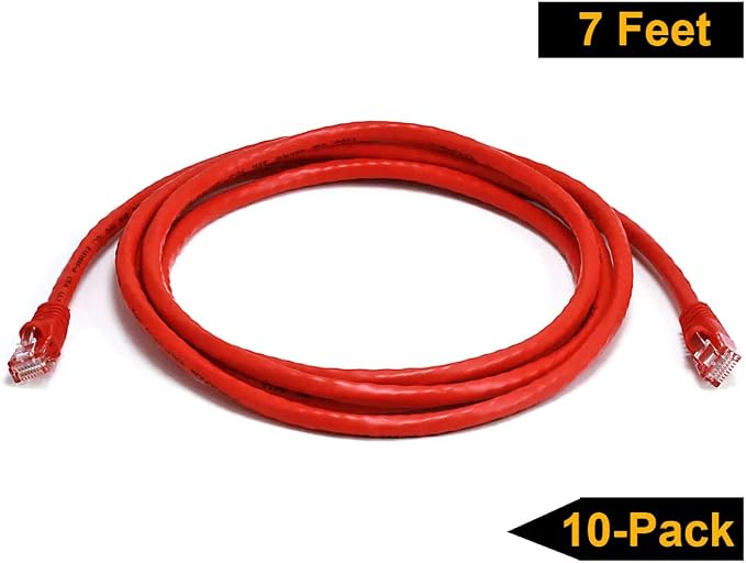 iMBAPrice 50 Feet Long Red Cat5e RJ45 Computer Network Ethernet Patch Cable - Image 4