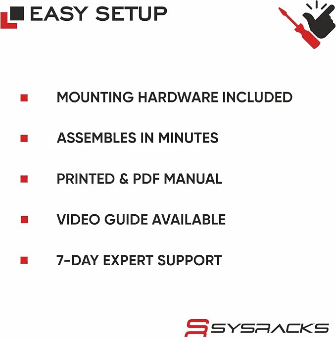 15U Wall Mount Server Rack Cabinet, 19 Inch Network and AV Enclosure, 24 Inch - Image 7