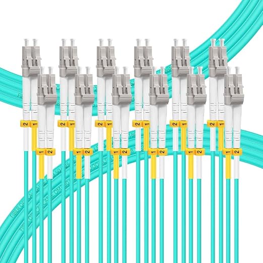FLYPROFiber- 4M-6Pack LC to LC Fiber Patch Cable OM4 Multimode, MM Multi Mode by FLYPROFiber