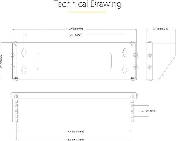 StarTech.com 2U Vertical Wall-Mount Bracket - Image 7