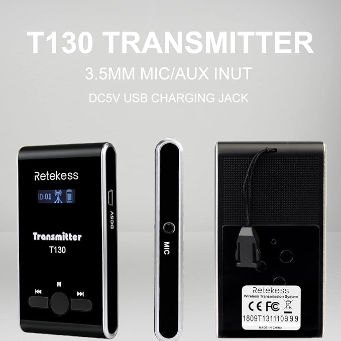 Retekess T130 Wireless Audio Tour Guide System, Translation Headphones - Image 4