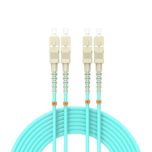 Fiber Patch Cable 328ft/100meters SC/UPC to SC/UPC OM3 10Gb/Gigabit MultiMode by Buacoz