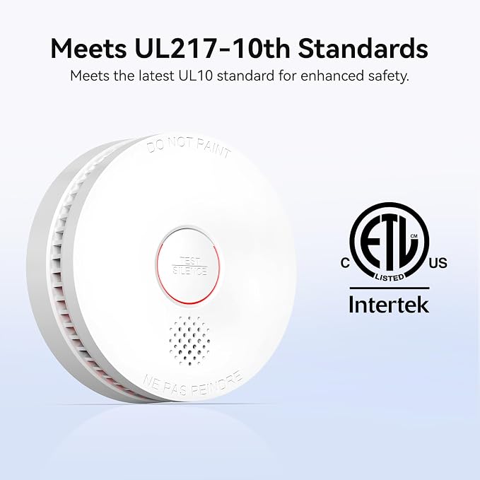 SITERWELL12 Pack Smoke Detector, 10 Year Product Life Fire Alarm - Image 2