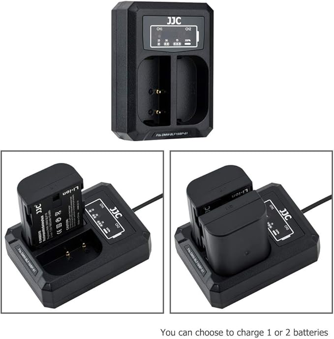 JJC DMW-BLF19 & DMW-BLK22 Battery Charger USB Dual Slot - Image 3