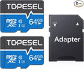 TOPESEL 64GB Micro SD Card 2 Pack Memory Cards UHS-I TF Card Class 10 by TOPESEL