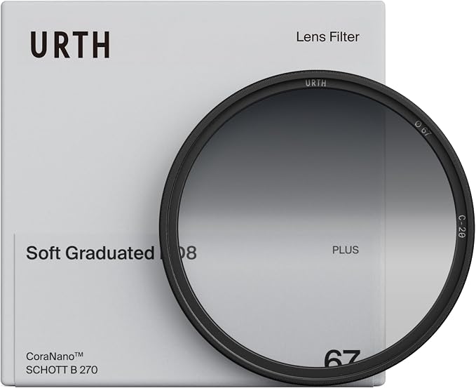Urth 62mm Soft Graduated ND8 Lens Filter — 3-Stop, HD Optical Glass 20-Layer by Urth