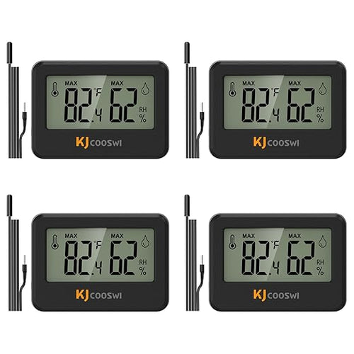 4PCS Mini Digital Hygrometer and Thermometer Reptile Thermometer by KJCOOSWI