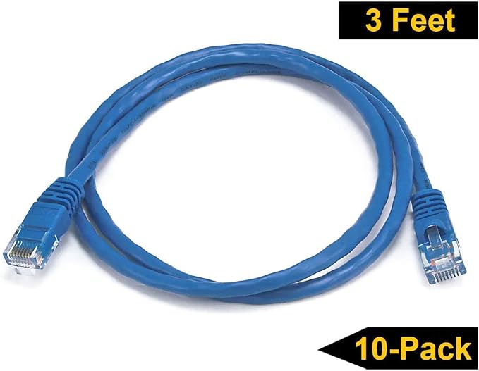 iMBAPrice - 3ft Cat5e Network Ethernet Patch Cable - Blue - Image 3