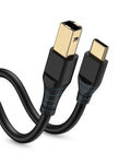 Printer Cable 20ft, Scanner USB C to USB B Cable by Bordsek
