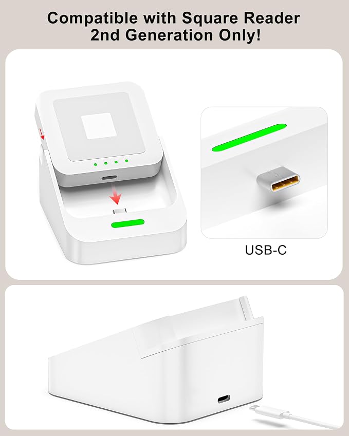 WUKUR Dock for Square Reader 2nd Generation, Holder Stand for Square Card - Image 7