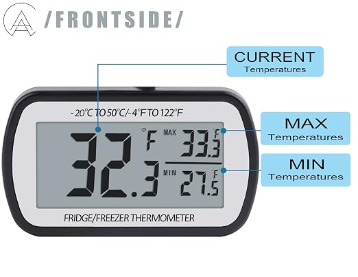 AEVETE Refrigerator Thermometer Digital Fridge Thermometer - Image 2
