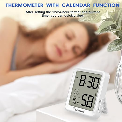 Geevon 6-Pack Mini Indoor Thermometer Hygrometer – Indoor Temperature & - Image 9