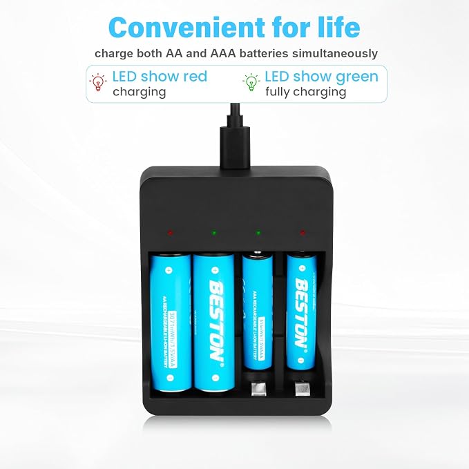BESTON Rechargeable Lithium AAA Batteries - Image 6