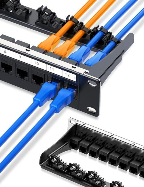 1U 12 Port Patch Panel Cat6 Keystone Patch Panel RJ45 UTP by Enmane