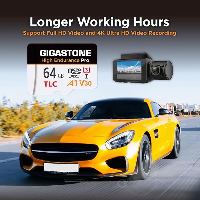 【5 Yrs Free Data Recovery】【Dash Cam】 GIGASTONE 64GB Micro SD Card 2-Pack - Image 5