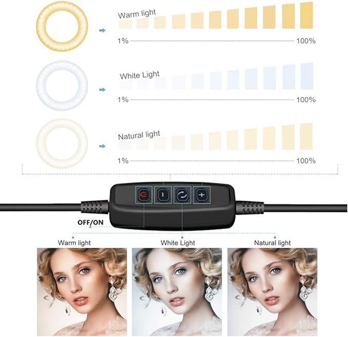 Ring Light OEBLD Dimmable with 3 Light Modes & 10 Brightness Level LED Ring - Image 3
