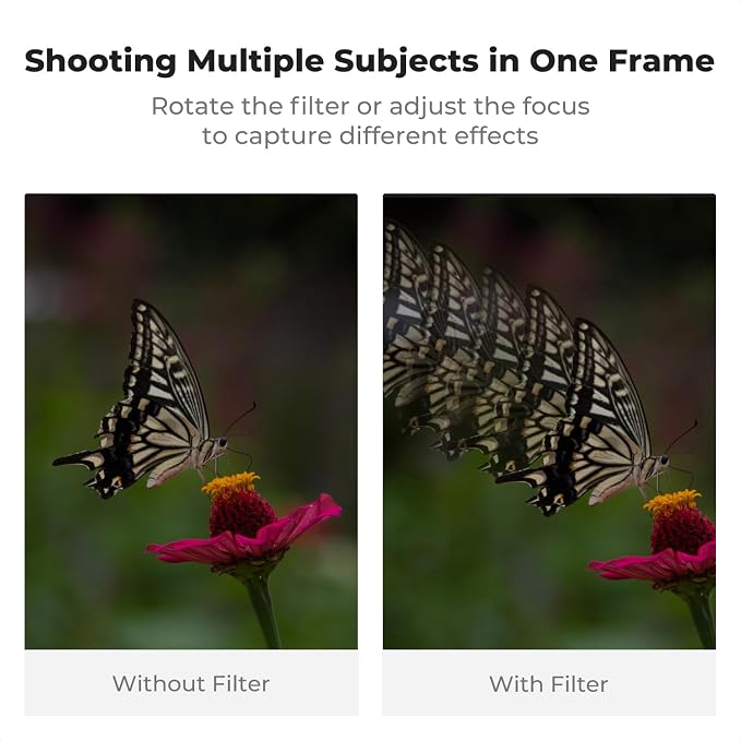 K&F CONCEPT 67mm Linear Glass Prism, Foreground Blur, Repeated Color Images - Image 4