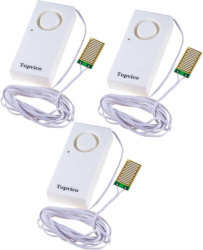 Water Leak Detectors for Home, Sump Pump, Under Sink, Moisture Alarm Sensor by MakeLifeSaferandSmarterEnjoyPeaceofMind