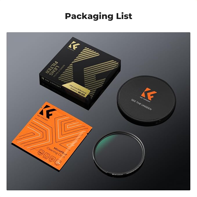 K&F CONCEPT 37mm Shockproof & Ultra Low Reflectivity MCUV Lens Protection Filter - Image 8