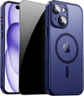 for iPhone 15 Case with Privacy Screen Protector and Camera Protection by ZOZDOKG