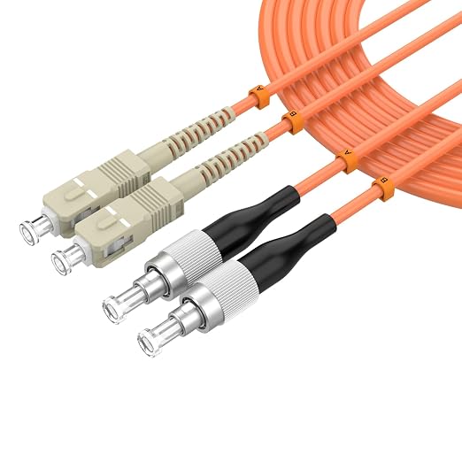 OM1 Multimode Duplex Fiber Patch Cable, SC/UPC to FC/UPC, 62.5/125μm 1.8M/5.9FT by lidkew
