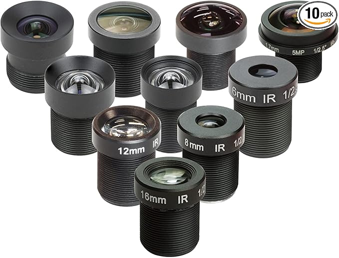 Arducam M12 Lens Set for USB Camera, Wide Angle, Fisheye Lens Kit by Arducam