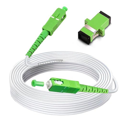 30ft SC/APC to SC/APC Fiber Optic Internet Cable, Armored Single Mode Patch by Bangun