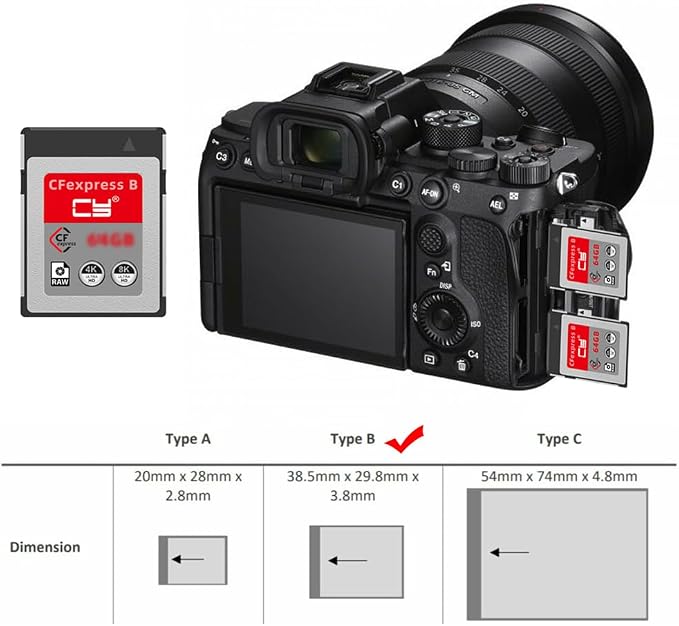 CFexpress Type-B 256GB Memory Card CFE CFB Adapter Compatible - Image 2
