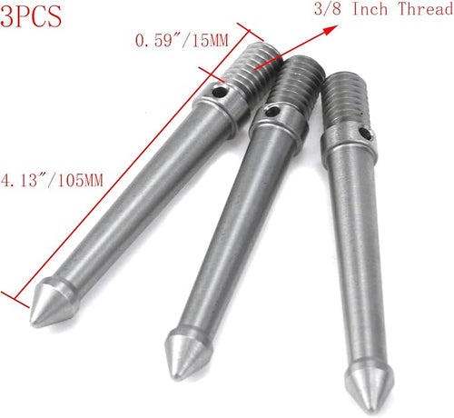 3 Pcs 3/8 Inch Thread Stainless Steel Camera Accessories Tripod Ground Spike - Image 2
