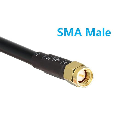 1ft N Male to SMA Male Cable 2PCS, SMA to N Cable 50 ohm Ultra Low Loss KMR240 - Image 2