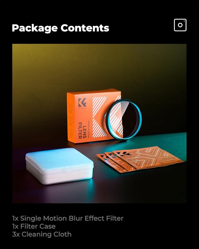K&F CONCEPT 77mm Unilateral Blur Ghost Motion Filter Super Speed Effects - Image 8