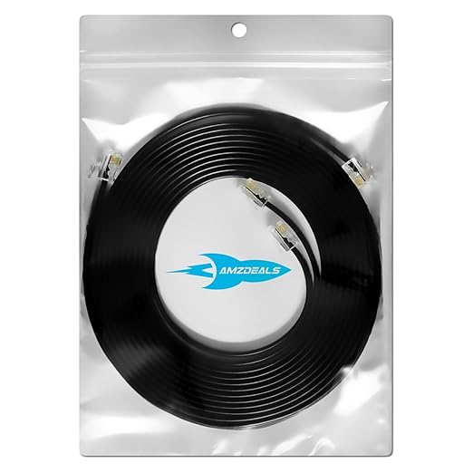 AmzDeals 2-Pack 4 Feet Black RJ12 6P6C Straight Wired Cable, Pro Grade Data and - Image 2