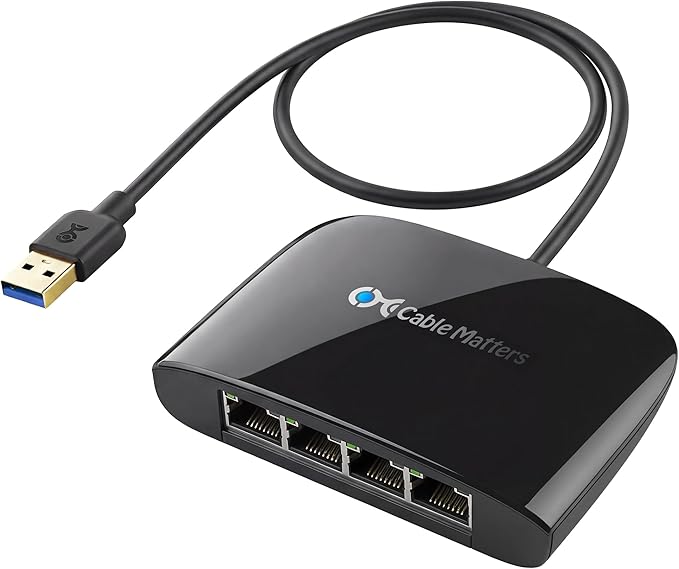 Cable Matters USB to 4-Port Gigabit Ethernet Switch by CableMatters