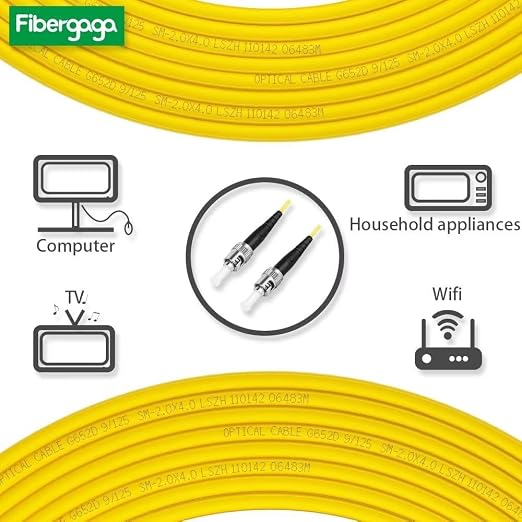 Fibergaga-2M OS2 ST to ST Fiber Patch Cable Single Mode, Length Option: - Image 3