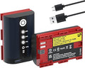 LP LP-E6, LP-E6N Battery 2-Pack 2600mAh USB-C Charging, LED Display Replacement by LP