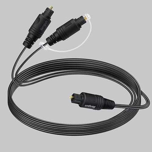 1x2 Digital Audio Splitter Cable, Toslink Digital Fiber Optic Audio Splitter 1 by Bangun