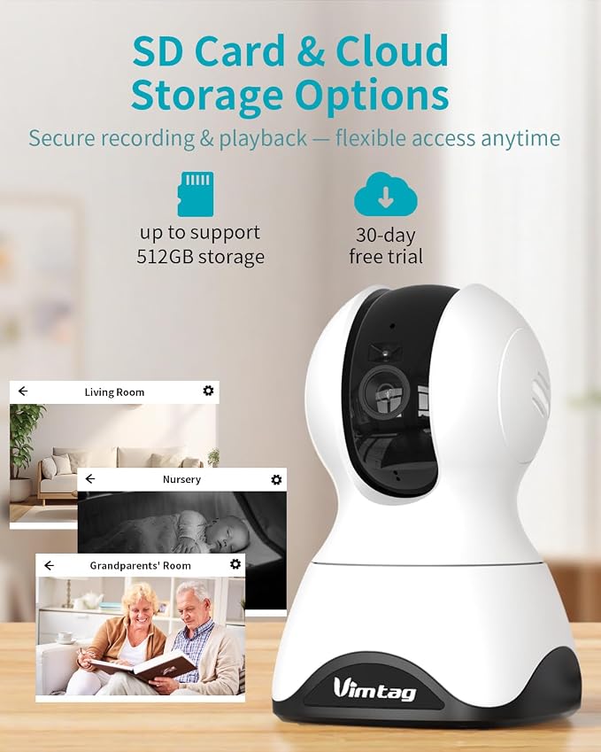 VIMTAG 2.5K 4MP Pan/Tilt Pet Camera Indoor - Image 8