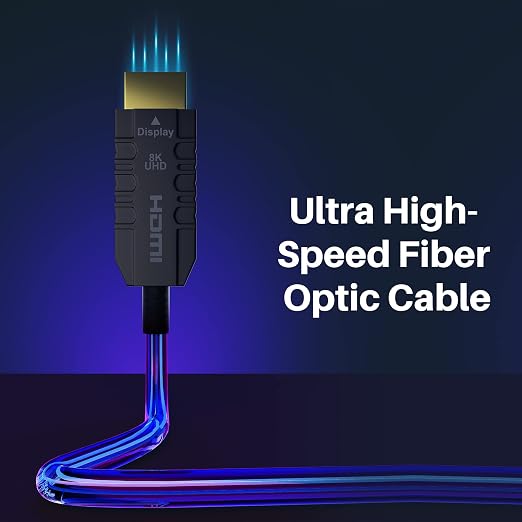 Certified 8K Fiber Optic HDMI 2.1 Cable 100 FT, Real HDMI® Cable, Ultra HD - Image 4