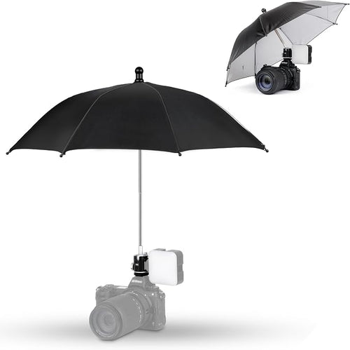 3 Level Height Adjustable Camera Hot Shoe Umbrella, Upgrade Rain Umbrella by Kiorafoto