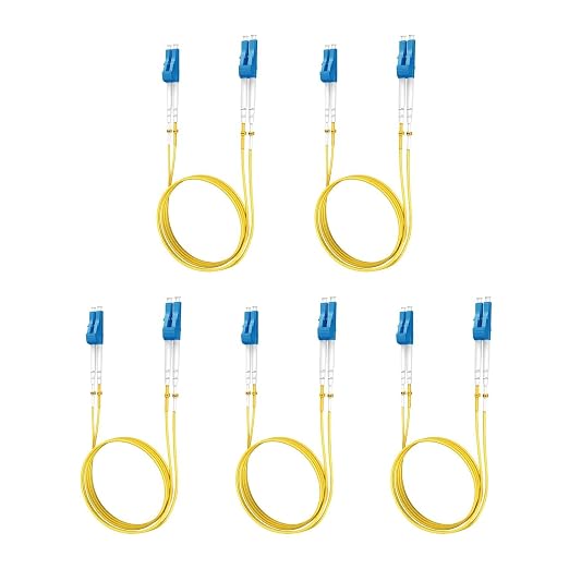 Yonwide 5m 5 Pack OS2 Lc to Lc Single Mode Fiber Patch Cable Duplex, LSZH SM by YonwideFiber