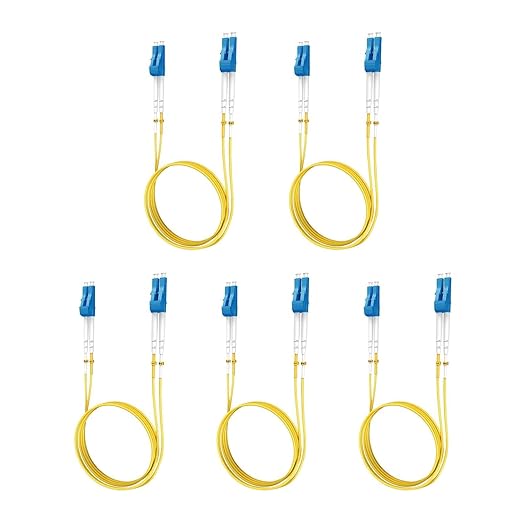 Yonwide Single Mode Fiber Lc to Lc 1m 5 Pack, OS2 Single Mode Fiber Patch Cable by YonwideFiber