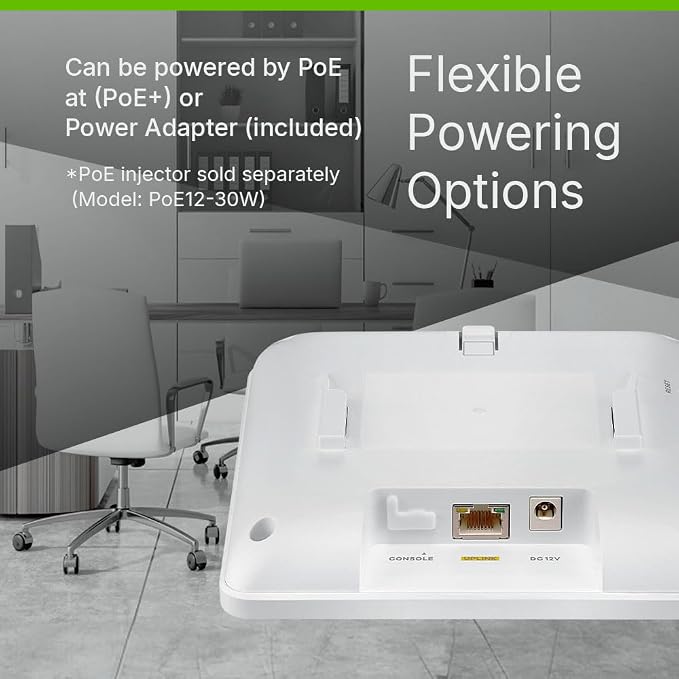 Zyxel WiFi 7 Wireless Access Point BE6500 | PoE+ / AC Powered | 2.5Gb Ethernet - Image 6